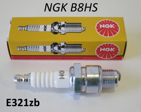 NGK B8HS (short reach) spark plug Lambretta A + B + C / LC + D / LD + E / F + Lambrettino 48 