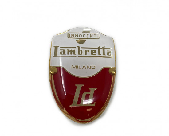 Front plastic legshield badge Lambretta LD  Vers. 2 + 3