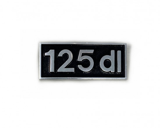 '125DL' legshield badge