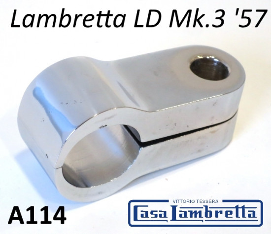 Chrome clamp for handlebar mirror Lambretta LD '57