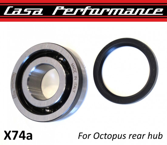 Special rear hub bearing for use with Casa Performance Octopus multi-spline hear hub X74