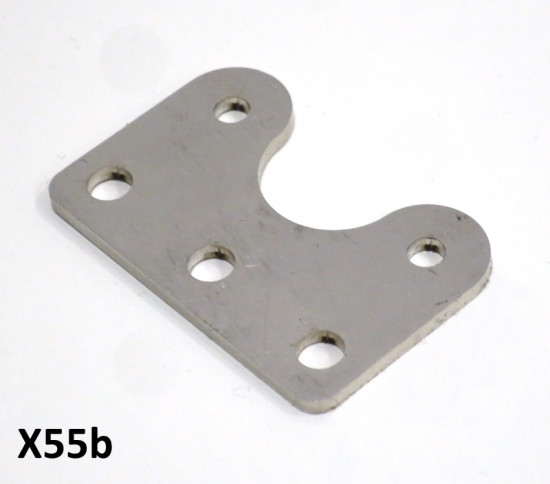 Stainless steel fixing plate for attaching quick-release type silencer to expansion exhaust