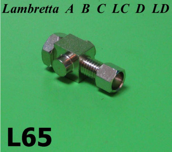 Front brake cable adjuster block Lambretta A + B + C + LC + D + LD