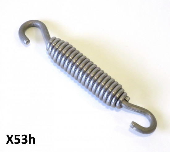 Swivel hook spring for expansion chamber exhausts