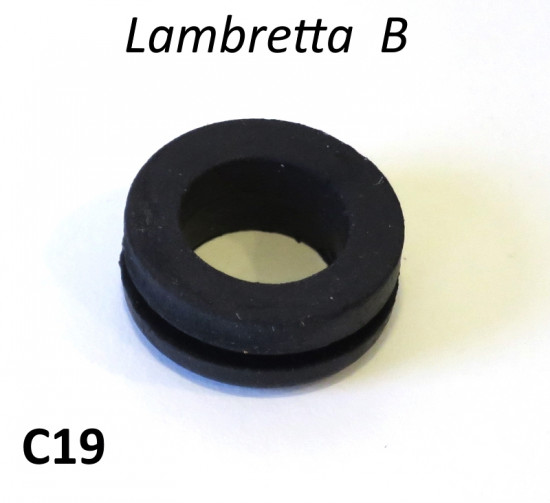 Large rubber grommet for gearchange and throttle cables for Lambretta B