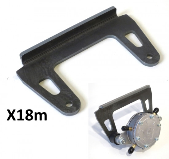Weld on metal bracket for mounting Mikuni fuel pump X18c