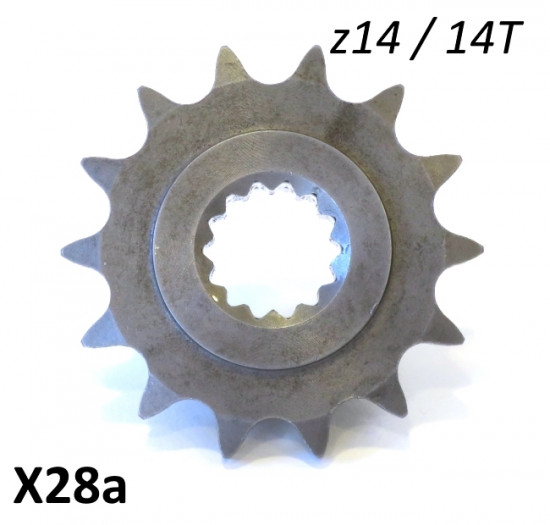 14T front sprocket for Lambretta J50 + Lui 50 models (+ tuning)