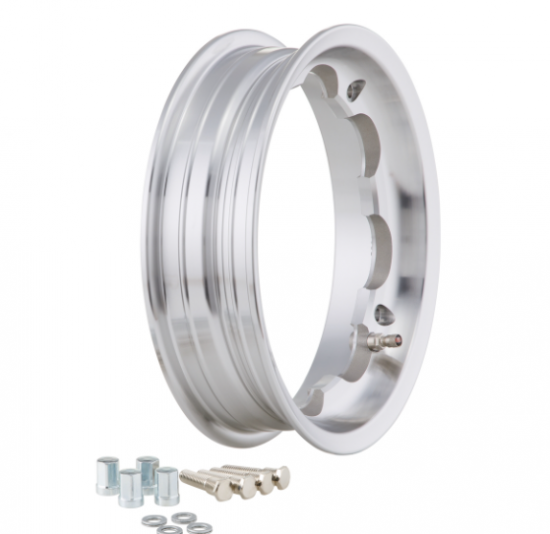 TUBELESS RIM WIDE TYPE 2.5 SIP ALUMINIUM POLISHED FOR Lambretta LI + TV + SX + Special + DL + Serveta