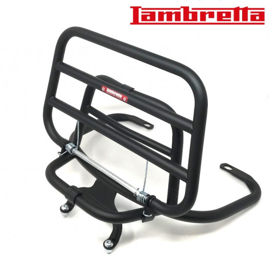 Black upright rear carrier accessory for Lambretta V-Special