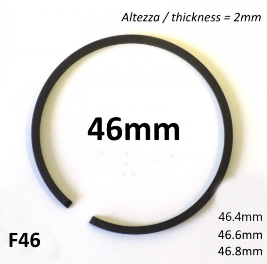 46.4mm (2.0mm thick) high quality original type piston ring + oversizes 