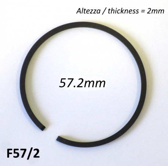 57.2mm (2.0mm thick) high quality original type piston ring