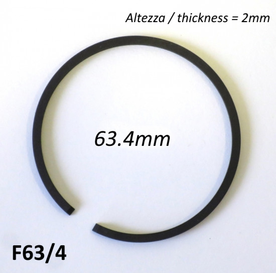 63.4mm (2.0mm thick) high quality original type piston ring