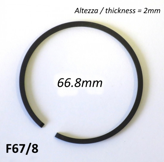 67.8mm (2.0mm thick) high quality original type piston ring