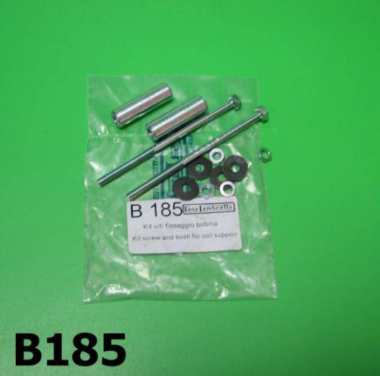 HT coil screws + spacers set Lambretta LI S3 + TV3 + SX + DL/GP + Serveta