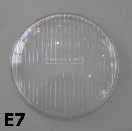 Headlamp glass for Lambretta A + B + C + LC + E + F + J50