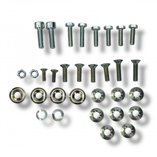 Mudguard + legshield + horncast screw set Lambretta LI S1 + S2 + TV1 + TV2