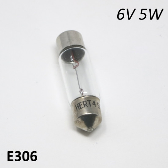 6V 5W torpedo festoon bulb for rear light, small size