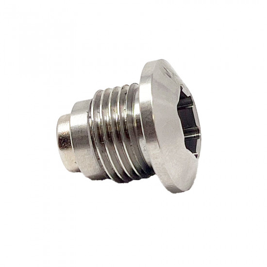 Crankcase side drain plug, stainless steel, MB