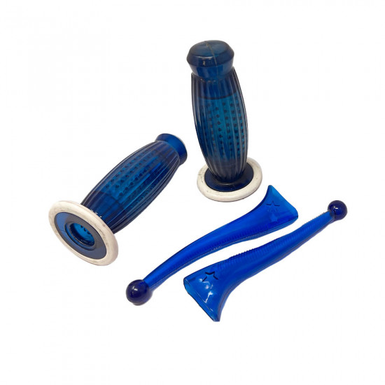 Original Biemme grips 22/22mm size and lever cover in traslucent red