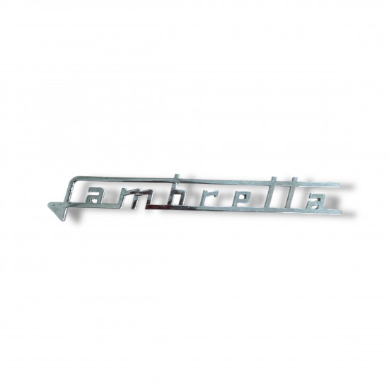 Chrome 'Lambretta' legshield badge (early type) for Lambretta Lui Vega Cometa year 1968