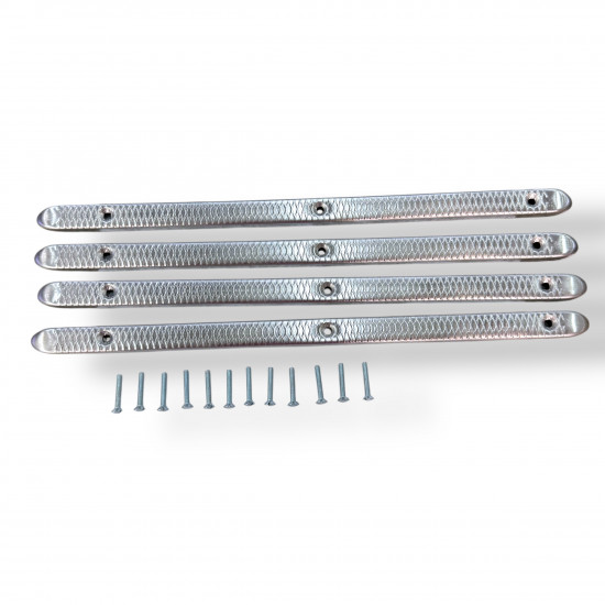 Complete aluminium floor runner strips + fixing kit set Lambretta C