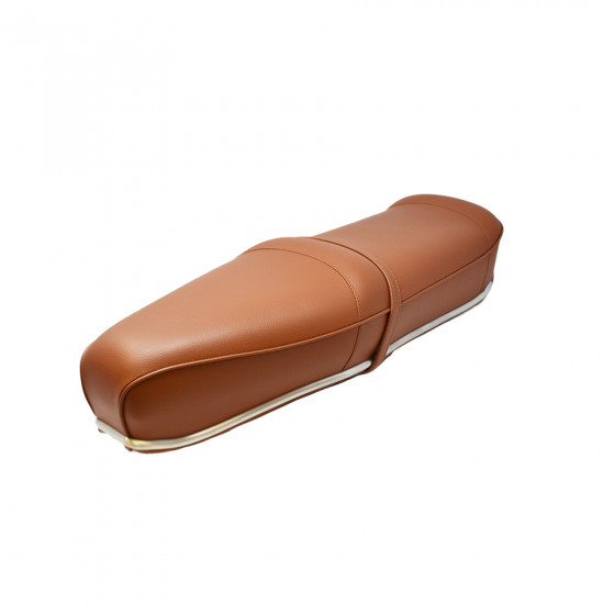 Brown tan Pegasus 'flatbase' seat  HIGH fronted version for Lambretta LI + TV + SX + DL + Serveta