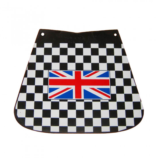 Chequered rear mudflap with British flag