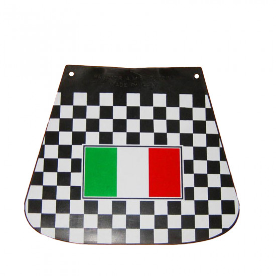 Chequered rear mudflap with Italian flag