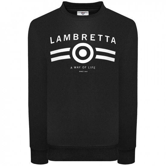Lambretta Crew Neck Sweat Black