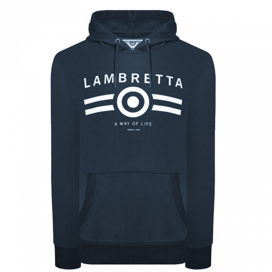 Lambretta Original Hooded Sweat Navy/White