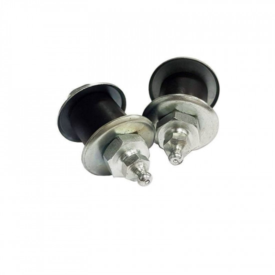 Pair of fork link bolts with grease nipples + bushes Lambretta LI S1/S2  + TV1 + TV2, by Scootopia