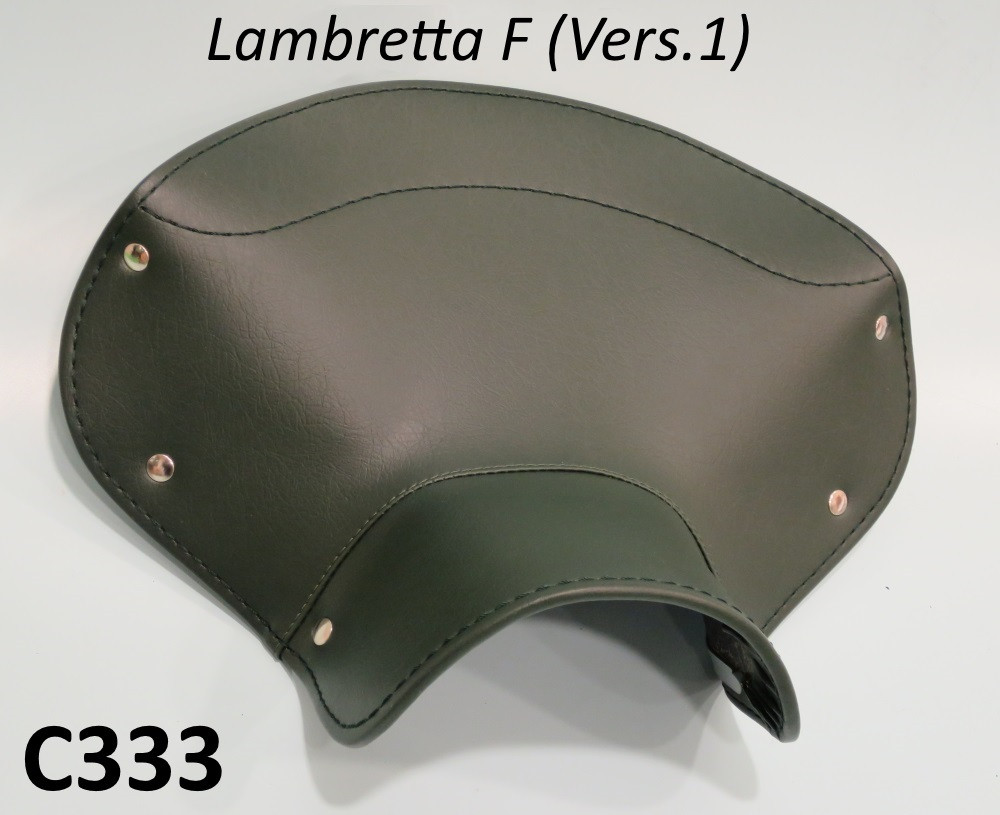 Green front or rear single seat cover for Lambretta F (Vers.1)