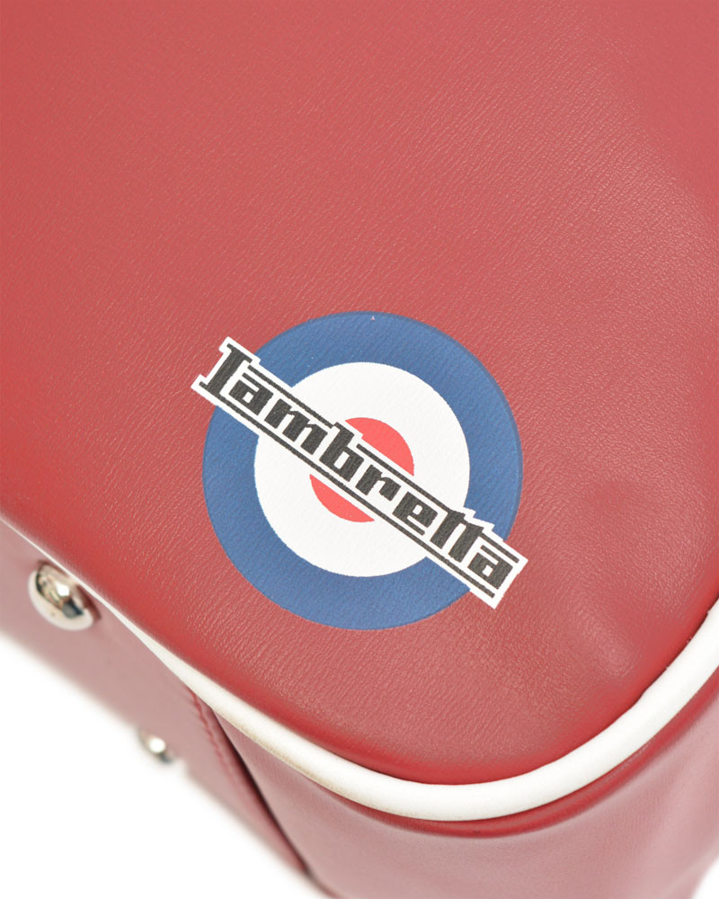 Lambretta Retro Flight Bag Burgundy White Rimini Lambretta Centre