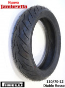 Pirelli 'Diablo Rosso' 110/70-12" front tyre (reinforced) Lambretta V-Special