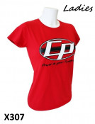 SPECIAL OFFER! Ladies red 'Casa Performance' T-shirt with the oval CP logo