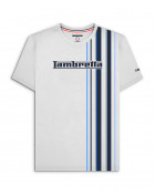 Lambretta t-shirt Racing Stripe Tee White/Blue/Black