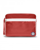 Lambretta Retro Flight Bag Burgundy/White
