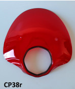 Red 'Bubble' flyscreen for Lambretta SX + TV + GT + Special + Serveta (complete with bracket set)