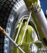 Reverse pull front cable guide 