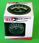 Multi function rev counter / speedo (BLACK face) per Lambretta S1 + S2