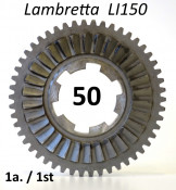 50T 1st gear cog for Lambretta LI150 S1 + S2 + S3