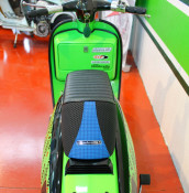 'Dante Sportback' sports seat (black + blue) Lambretta LI + TV + SX + Special + GP/DL +Serveta