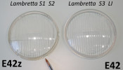 Innocenti CEV type headlamp glass (120mm diam.) for Lambretta LI + TV + SX + Special
