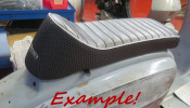 'Dante Sportback' sports seat (black + blue) Lambretta LI + TV + SX + Special + GP/DL +Serveta