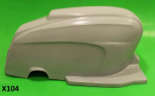 Fibreglass one-piece rear bodywork section for Lambretta S3 