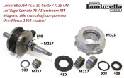 Flywheel side oilseal 19,8 x 32 x 5 - Crankshaft Lambretta J + Lui