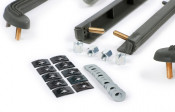 Complete grey front & rear floorboard runner kit for Lambretta LI S3 + TV3 + SX + Special + Serveta