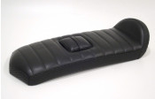 Special low profile seat for fibreglass rear bodywork section X107. Black with black stitching.