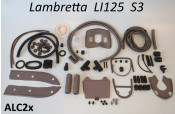 COMPLETE HIGH QUALITY ITALIAN MADE rubber parts set for Lambretta LI125 Series 3