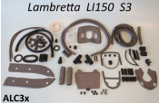 COMPLETE HIGH QUALITY ITALIAN MADE rubber parts set for Lambretta LI150 Series 3